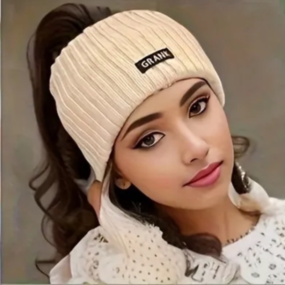 NEW Head/Ear Warmer for Cold Days! Cream White, Elastic, Comfortable, one size